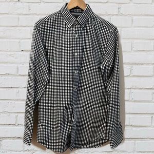 Banana Republic Non Iron Slim Tailored Fit Gingham Shirt Small